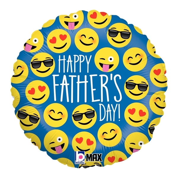 18" Father's Day Emoticons Emoji balloon