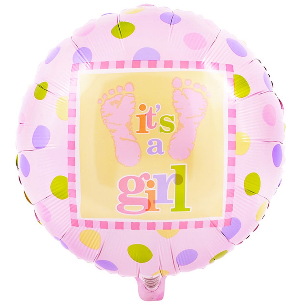 18" Foil - Baby - Baby Steps Girl balloon