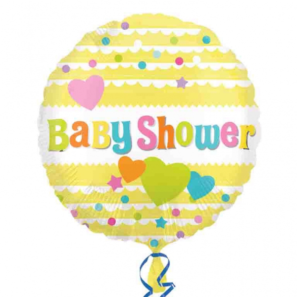 18" Foil - Baby Shower Yellow balloon