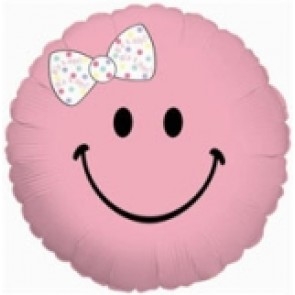 18" Foil - Baby - Smiley Girl balloon