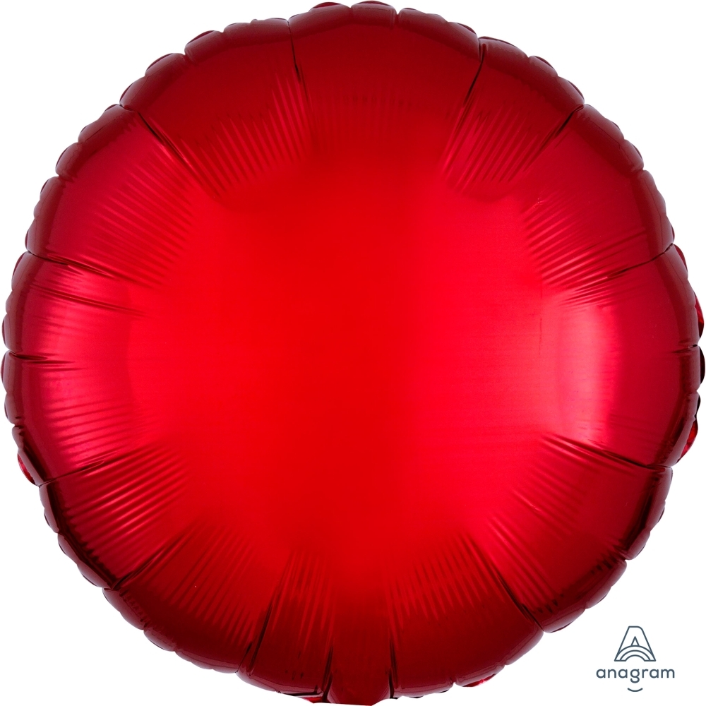 18" Foil Circle - Metalllic Red balloon