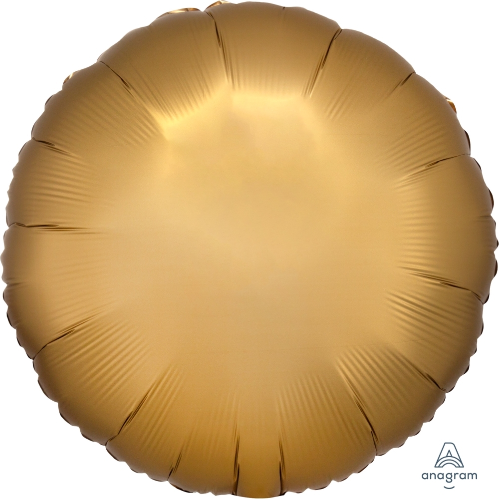 18" Foil Circle - Satin Luxeâ„¢ Gold Sateen Circle balloon