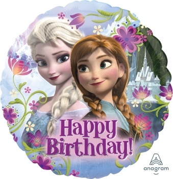 18" Foil - Disney Frozen Happy Birthday balloon