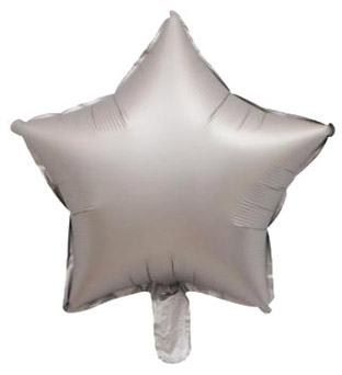 18" Foil Econo-Luxe Satin Chrome Silver Star balloon