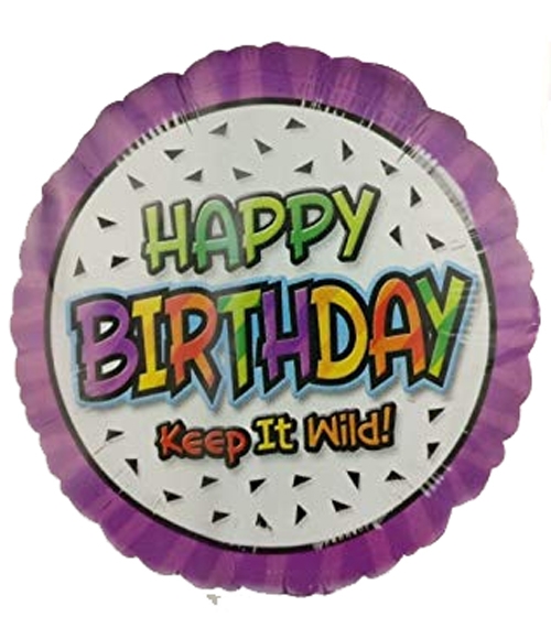 18" Foil - Happy Birthday Keep It Wild! balloon