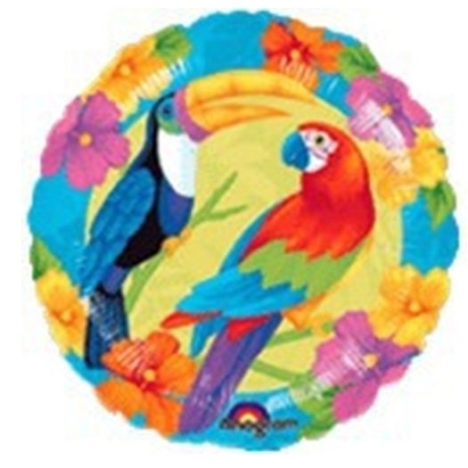 18" Foil - Hawaiian - Birds of Paradise balloon