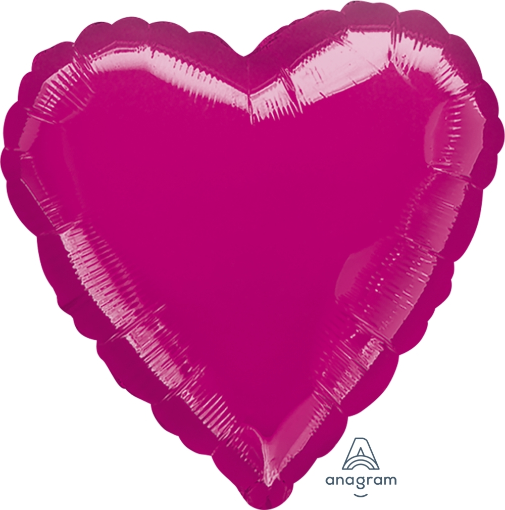 18" Foil Heart - Metallic Fuchsia balloon