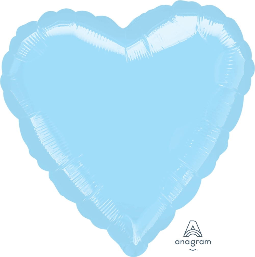 18" Foil Heart - Metallic Pearl Pastel Blue balloon
