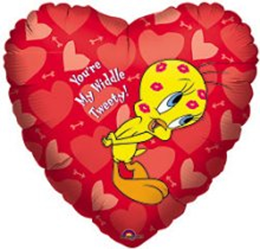 18" Foil Heart - You're My Tweety balloon