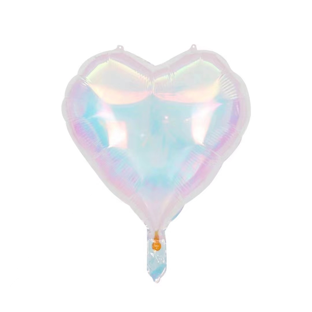 18" Foil Iridescent Heart Air-Fill balloon