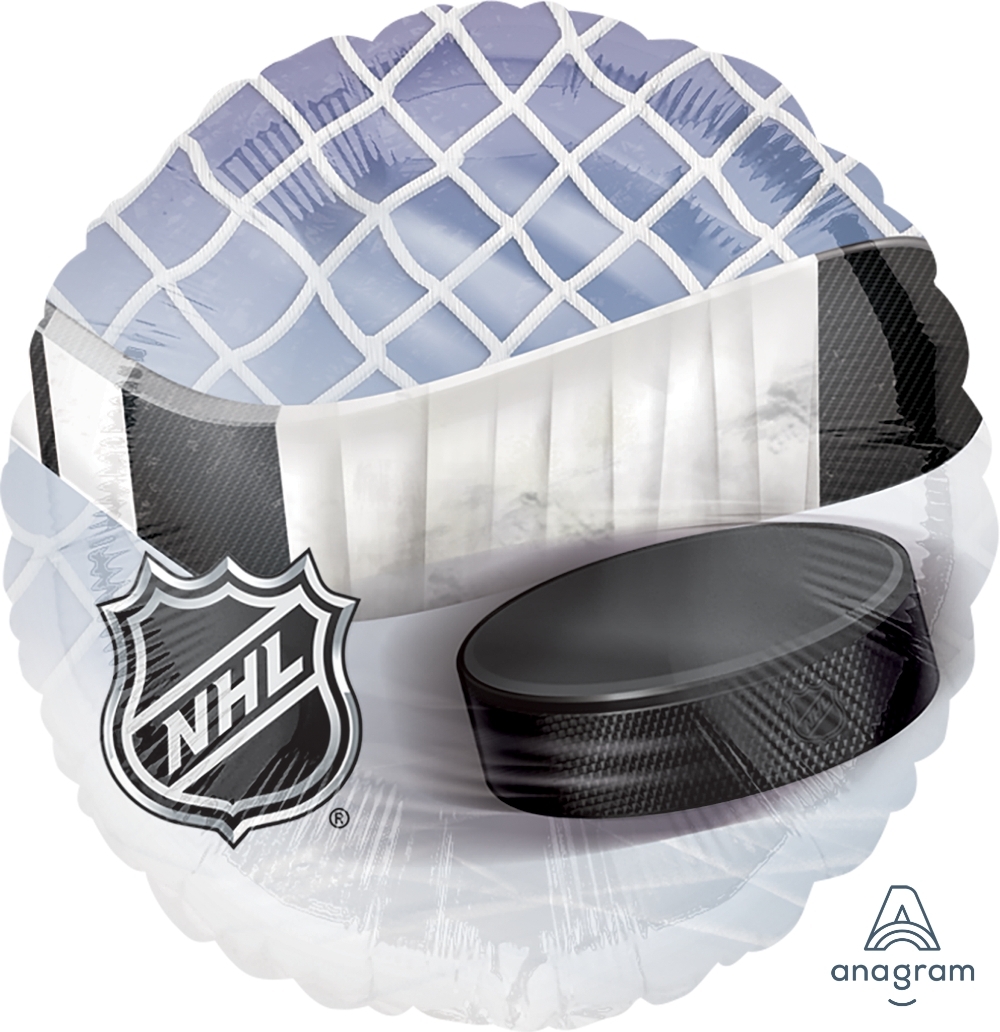 18" Foil - NHL Hockey Puck and Stick balloon