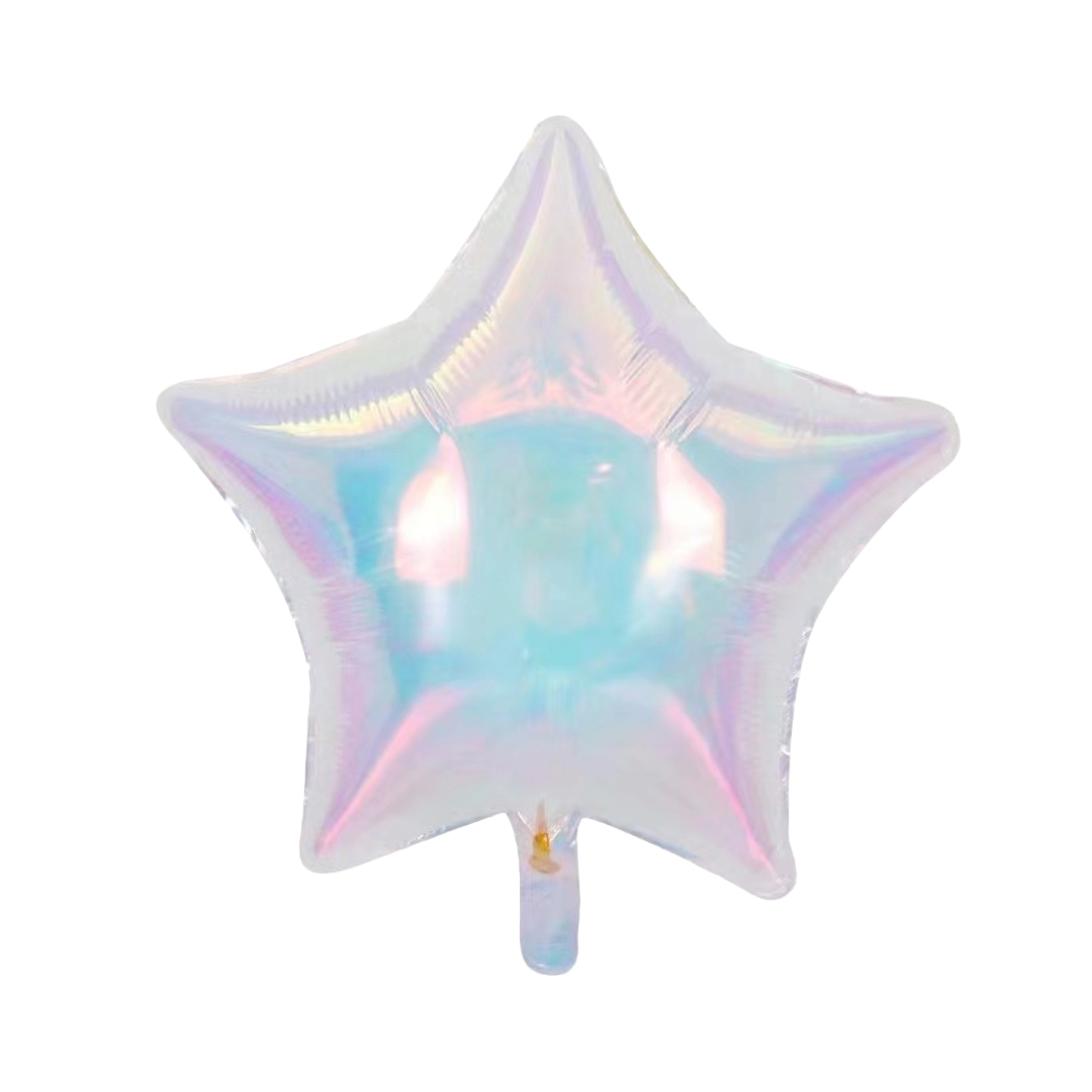 18" Foil Star Iridescent Air-Fill balloon