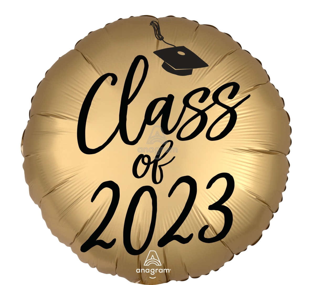 18" Graduation Satin Gold Class of 2023 Balloon