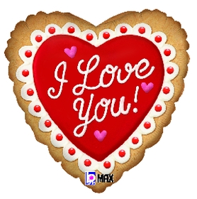 18" I Love You Cookie Heart balloon