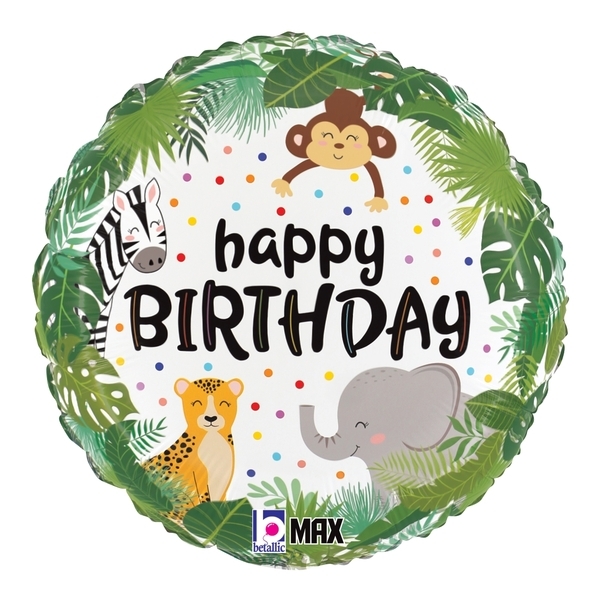 18" Jungle Happy Birthday Balloon