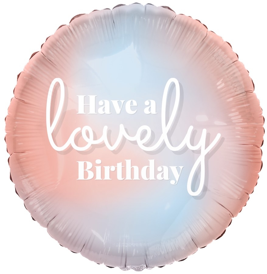 18" Lovely Birthday balloon