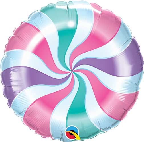 18" Pastel Candy Swirl balloon