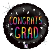 18" Rainbow Congrats Grad Balloon