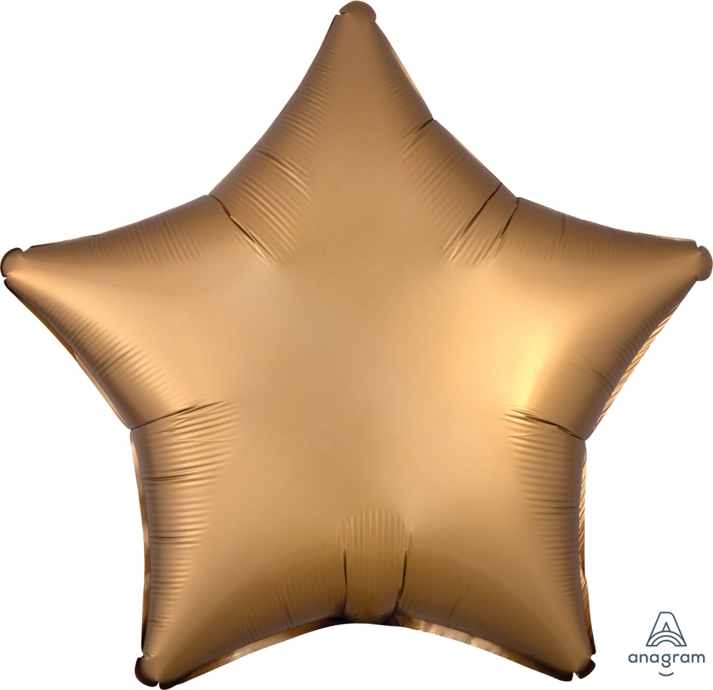 18" Satin Luxe Gold Sateen Star balloon