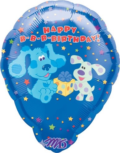 18" Shape Personalized Blues Clues Birthday Stars balloon