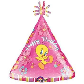 18" Shape Personalized Birthday Tweety Flowers balloon