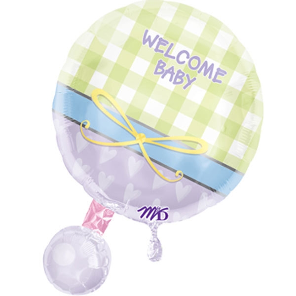 18" Shp Personalized Baby Rattle balloon