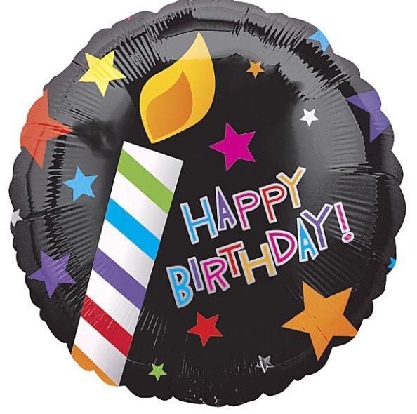 18" VLP Happy Birthday Candle balloon