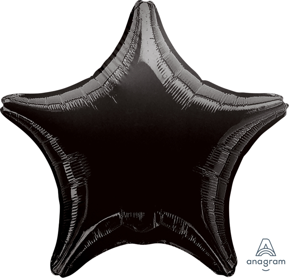 19" Foil Star - Black balloon