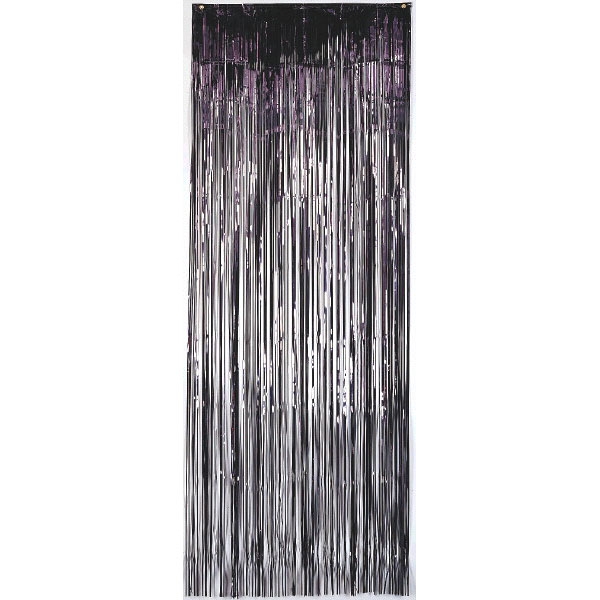 (1) Curtains Metallic 3ftx8ft - Black
