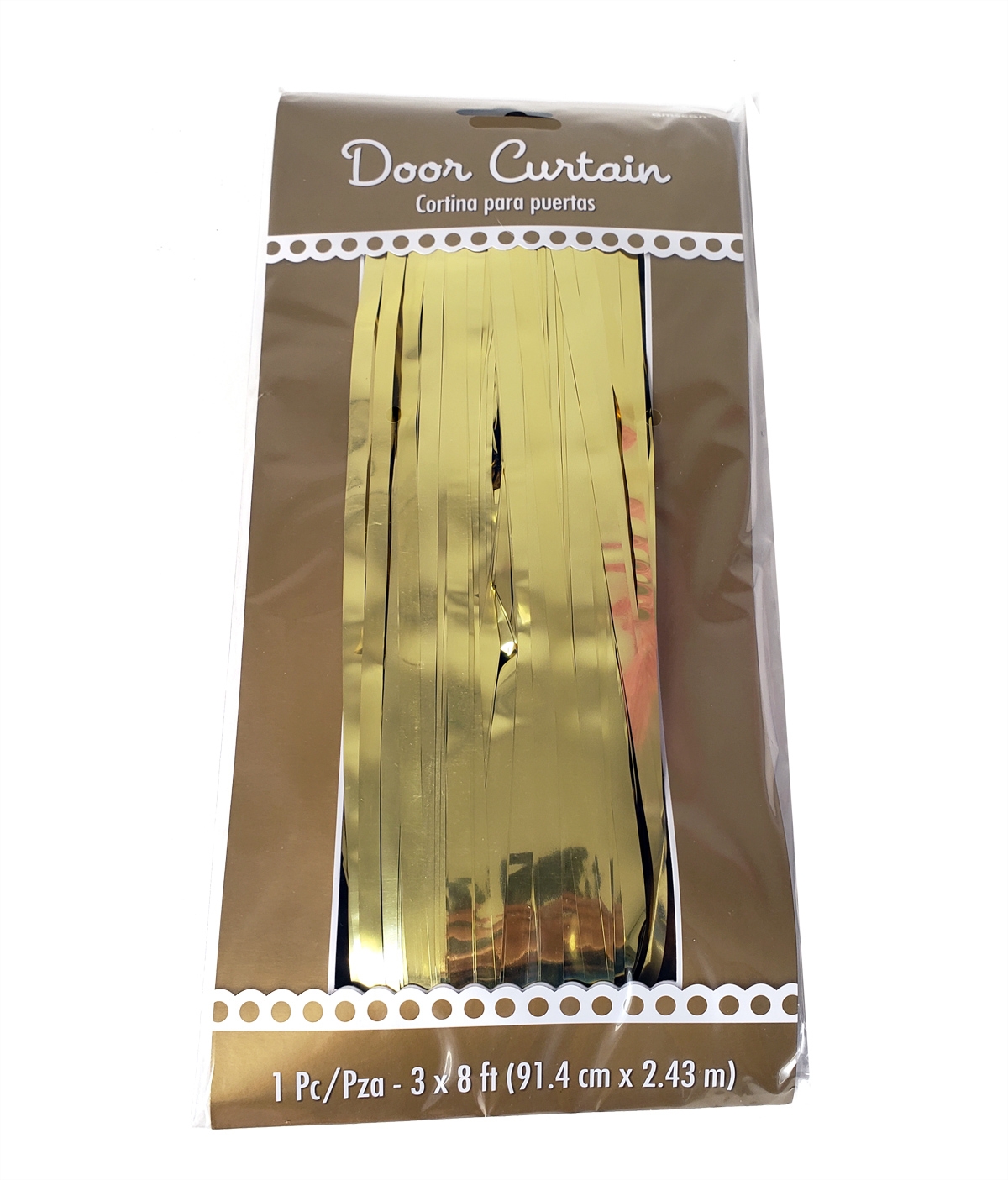 (1) Curtains Metallic 3ftx8ft - Gold