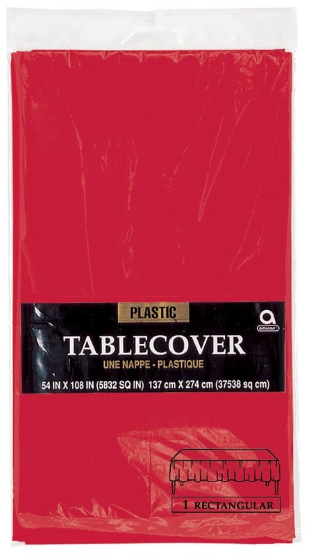 (1) Tablecover Rect 54" x 108" - Apple Red*