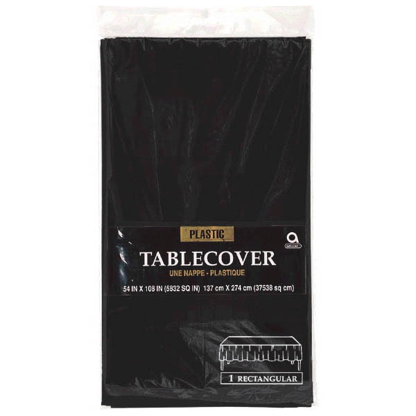 (1) Tablecover Rect 54" x 108" - Black*