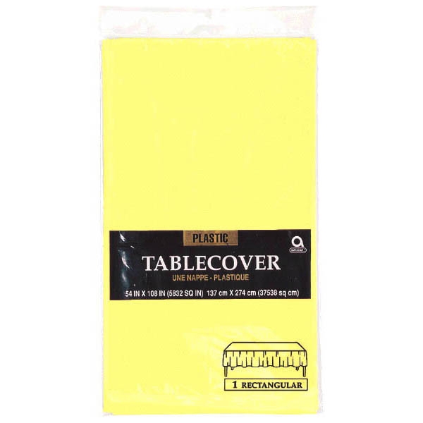 (1) Tablecover Rect 54" x 108" - Light Yellow