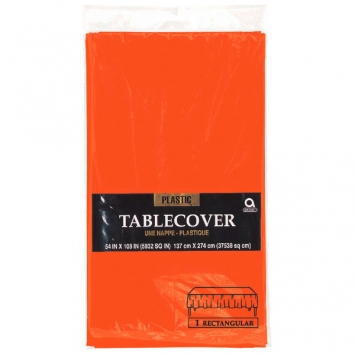 (1) Tablecover Rect 54" x 108" - Orange*