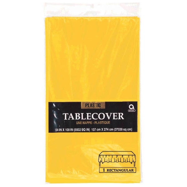(1) Tablecover Rect 54" x 108" - Yellow Sunshine