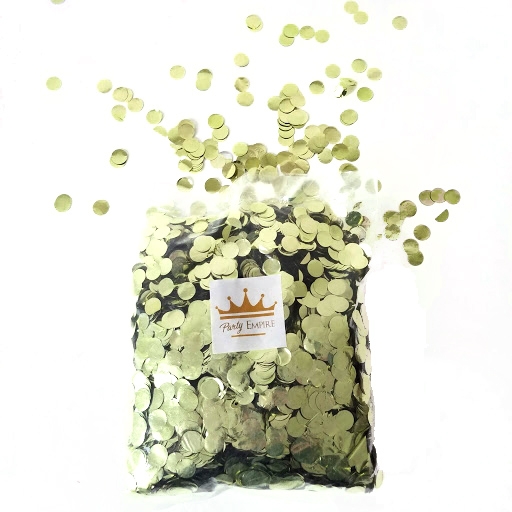 (200gr) 1cm Round Metallic Lime Green Confetti