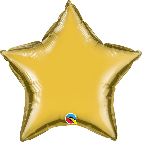 20" Foil Star Gold balloon