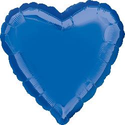 18" Foil Heart - Dark Blue balloon
