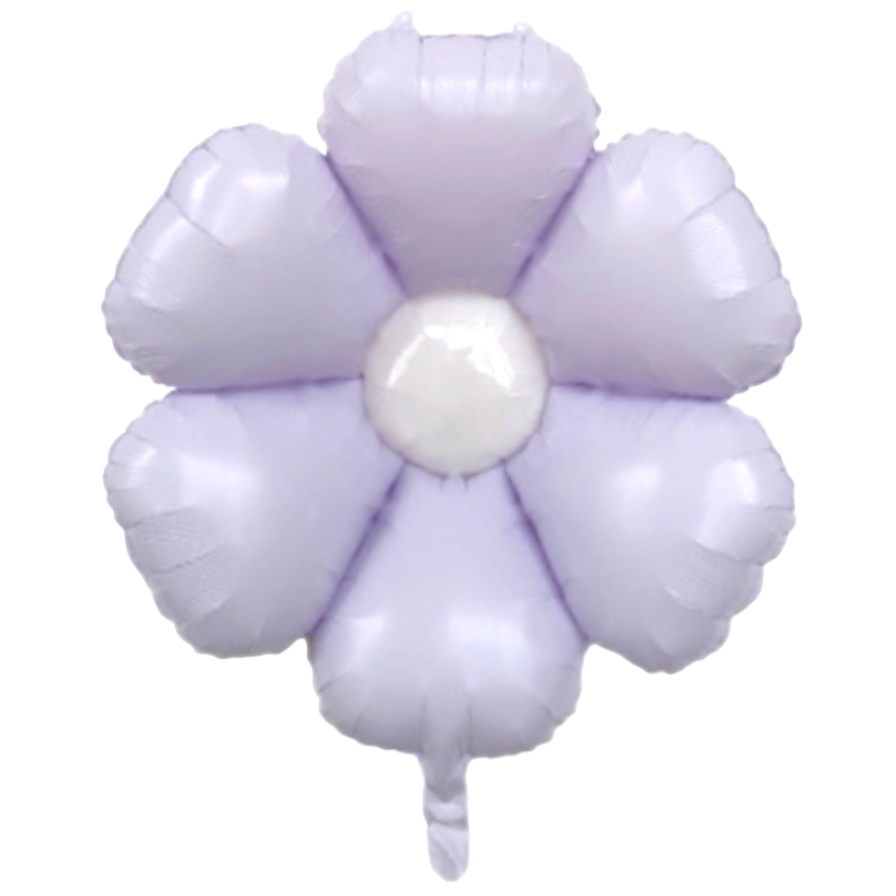 22" Daisy Flower Pastel Lilac Balloon Air-Fill unpacked