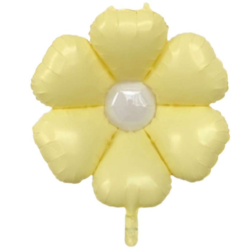 22" Daisy Flower Pastel Yellow Balloon Air-Fill unpacked