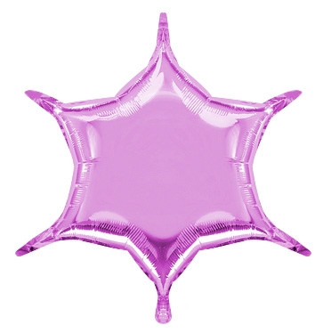 22" Metallic Lilac 6-point Star balloon