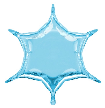 22" Metallic Pastel Blue 6-point Star balloon