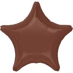 19" Foil Star Chocolate Brown balloon