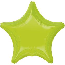 19" Foil Star Kiwi Green balloon