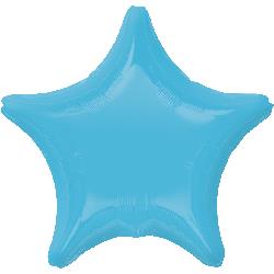 19" Foil Star Caribbean Blue balloon