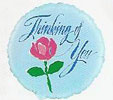 4" Foil - Thinking of You - Air Airfill Heat Seal Required balloon