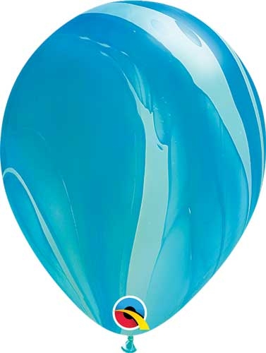 (25) 11" Blue Rainbow - Super Agate balloons