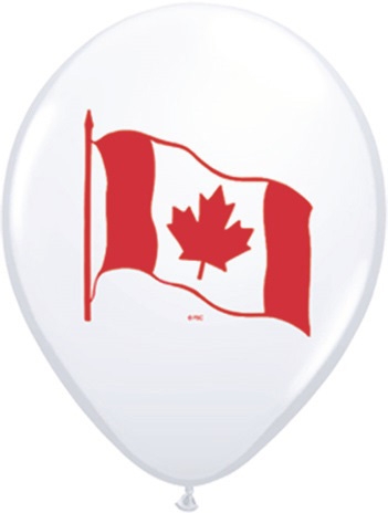 (25) 11" Canada Day Canada Flag 1 side balloons