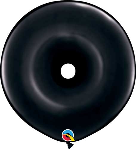 (25) 16" Donut Fashion Onyx Black balloons