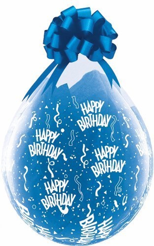 (25) 18" Stuffing Birthday Clear balloons